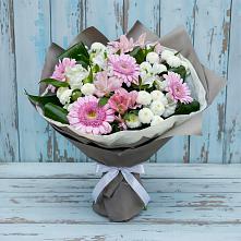 Букет цветов из:  Герберы, Альстромерии и Хризантемы #REPLACE_PRED# Лотошино
