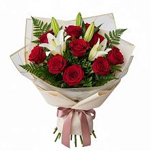 Букет цветов из:  Лилии и Розы #REPLACE_PRED# Лотошино