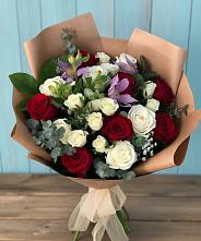Букет цветов из:  Розы и Альстромерии #REPLACE_PRED# Лотошино