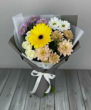 Букет цветов из:  Розы, Герберы и Хризантемы в Лотошино