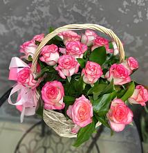 Цветочная композиция из Розы в корзине #REPLACE_PRED# Лотошино