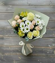 Букет цветов из:  Альстромерии, Розы и Хризантемы #REPLACE_PRED# Лотошино
