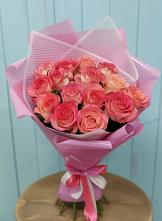 Букет 15 Розовых роз Равель #REPLACE_PRED# Лотошино