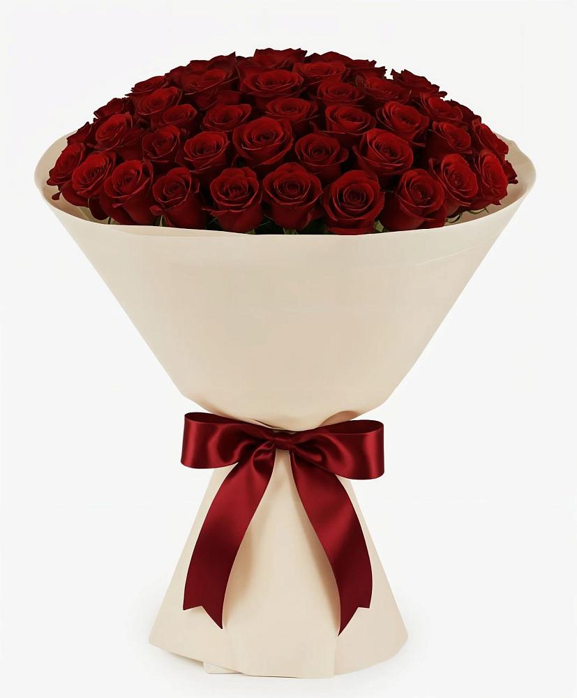 Букет 101 Бордовая роза Блэк Бакарра в Лотошино