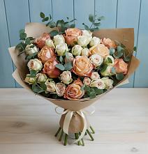 Букет цветов из:  Альстромерии и Розы #REPLACE_PRED# Лотошино