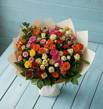 Букет Микс из разноцветных кустовых роз #REPLACE_PRED# Лотошино